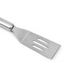 Short Slotted Turner Stainless Steel Flat Spatula for Frying Egg Burger Steak Meat BBQ Kitchen Gadget Tool - stainless steel
