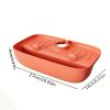 1pc; Sink Splash Guard; Drain Storage Rack; Rack Holder For Scourers Scrubber Sponge Dishcloth; Kitchen Supplies - Orange