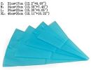 Set of 4 Sizes Pastry Bag Set Silicone Blue Color Reusable Icing Piping Bag Baking Tool Cookie Cake Decorating Bag - blue - 4-PC