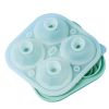 Ice Cube Tray;  2.5inch Ice Cube Molds;  2 Cavity Silicone Rose & 2 Diamond Ice Ball Maker - green 1