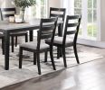 Natural Simple Wooden Table Top 7pc Dining Set Dining Room Furniture Ladder back Side Chairs Cushion Seat - as Pic