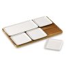 Better Homes & Gardens 6 Piece White Porcelain Grazing Board with Acacia Wood - Better Homes & Gardens