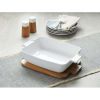Better Homes & Gardens Ceramic Oven to Table Serveware Dish with Acacia Lid, 13.39 x 9.06 x 3.39 in - Better Homes & Gardens