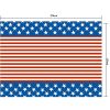4th of July Tablecloth, American Flag Plastic Table Covers for Patriotic Party Supplies - blue