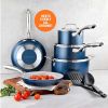 Pots and Pans Set Ceramic Nonstick Cookware Set 10 Pcs - A