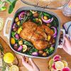 5 in 1 Electric Skillet - Expandable up to 7 Qt with Glass Lid, White Icing by Drew Barrymore - cornflowerblue