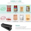 1pc 2 In 1 USB Chargable Mini Bag Sealer Heat Sealers With Cutter Knife Rechargeable Portable Sealer For Plastic Bag Food Storage - Black
