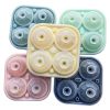Ice Cube Tray;  2.5inch Ice Cube Molds;  2 Cavity Silicone Rose & 2 Diamond Ice Ball Maker - yellow
