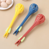 1pc; Multifunctional 3-in-1 Egg Whisk Food Holder Noodle Holder Baking Tool Egg Stirrer Manual Whisk 1 Pack 11.02''×2.76'' - Yellow