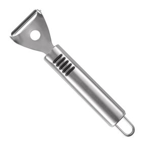 Stainless Steel Striped Kitchenware 9-piece Color Box. (Option: Peeler)